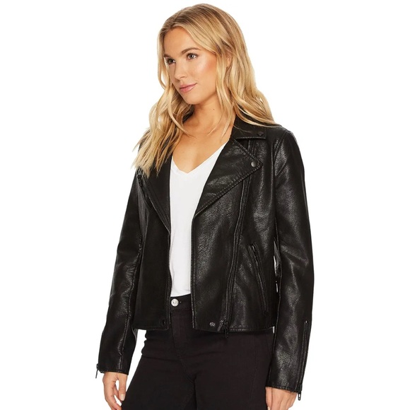 Blank NYC Jackets & Blazers - Blank NYC Black Faux Leather Moto Jacket